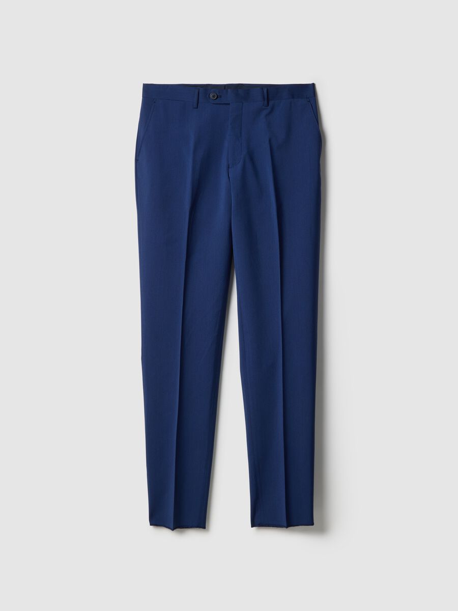 Pantaloni blu regular fit_4