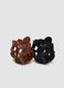 Brown and black floral hair clip set_1