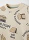 Beige pure cotton kids' regular fit t-shirt with print_2