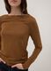 Brown slim-fit stretch viscose T-shirt_3