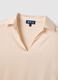 Beige short-sleeve polo collar regular fit t-shirt_5