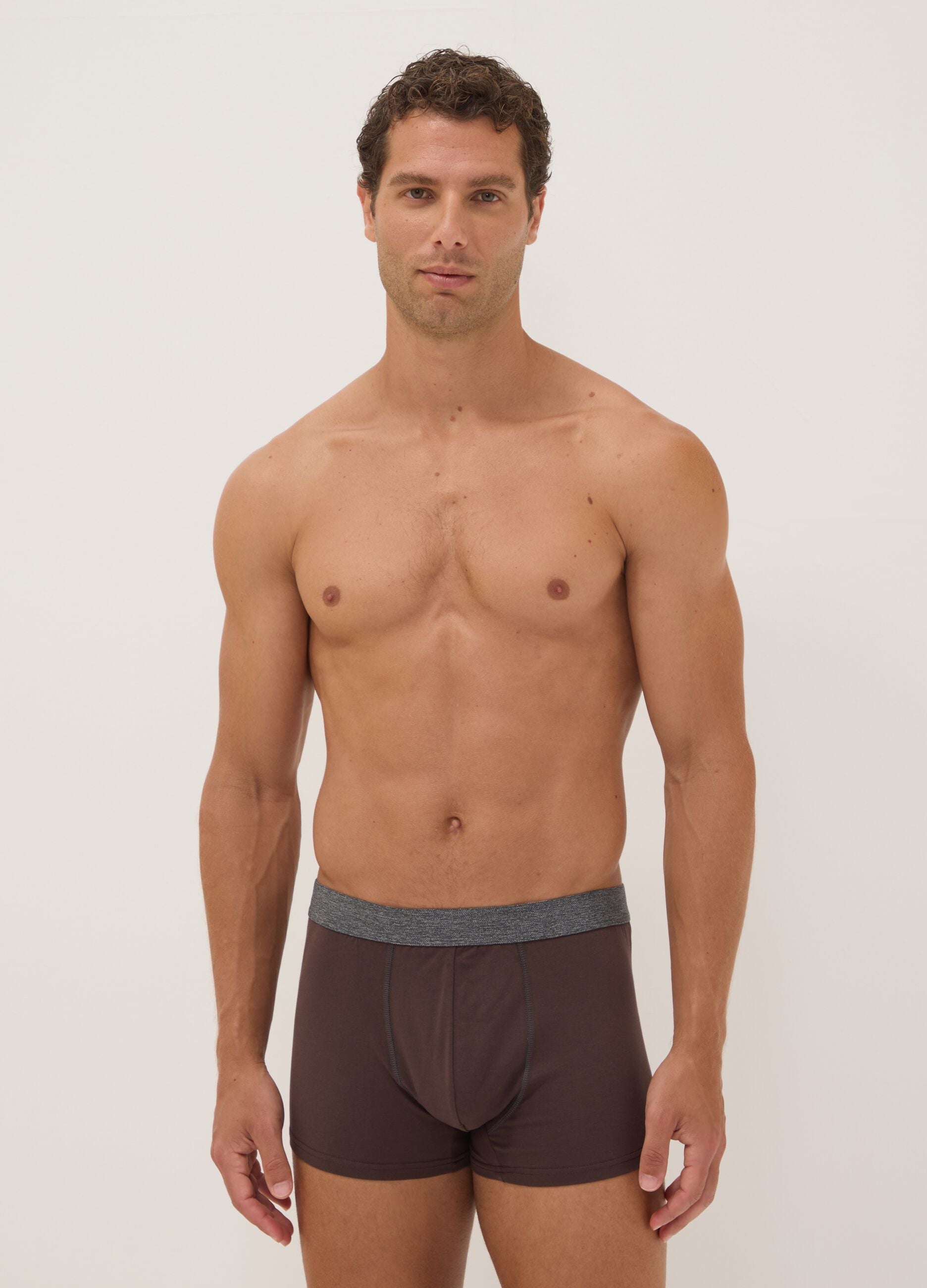 Pack of five multicolour stretch organic cotton boxer shorts