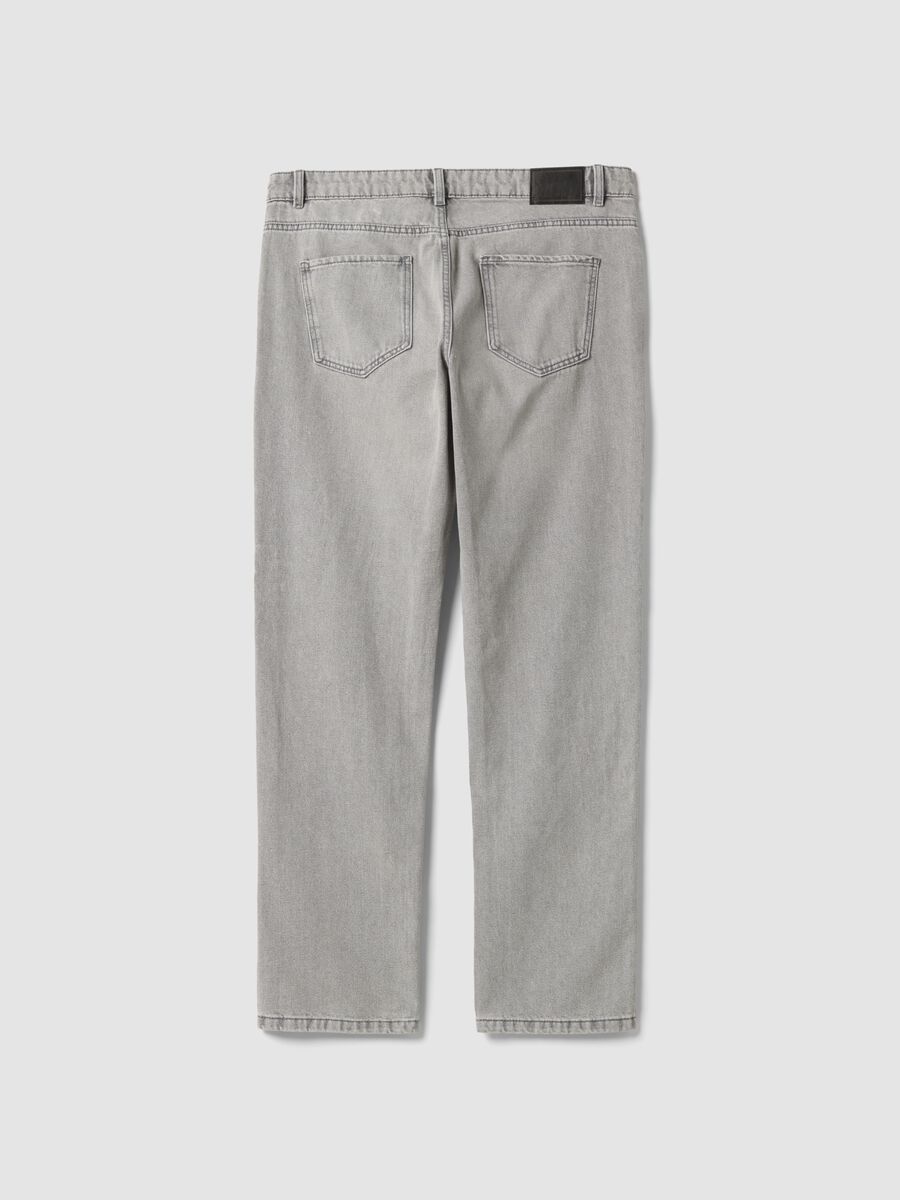 Grey denim jeans in cotton and viscose blend, regular fit_2
