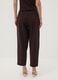 Brown stretch viscose Milano stitch barrel-fit jogger trousers_2