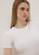 White Stretch Cotton Slim Fit Top_0
