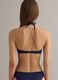 Blue triangle bikini top in stretch fabric_3
