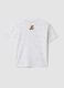 T-shirt bianca a maniche corte in puro cotone_1