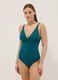 Green one-piece swimsuit in stretch fabric_0