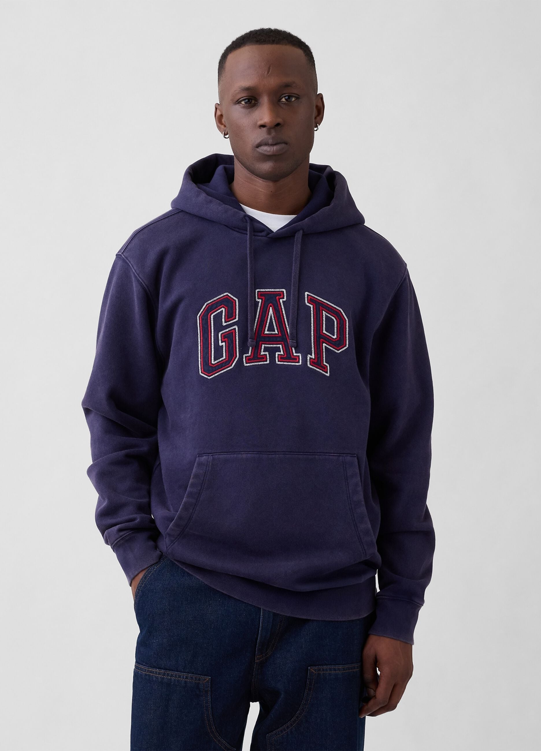 Cotton-blend logo hoodie