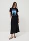 Black pure cotton T-shirt with K-Pop Demon Hunters print, oversized fit_0