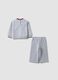 Grey outfit in organic cotton and stretchy viscose with Minnie print_1
