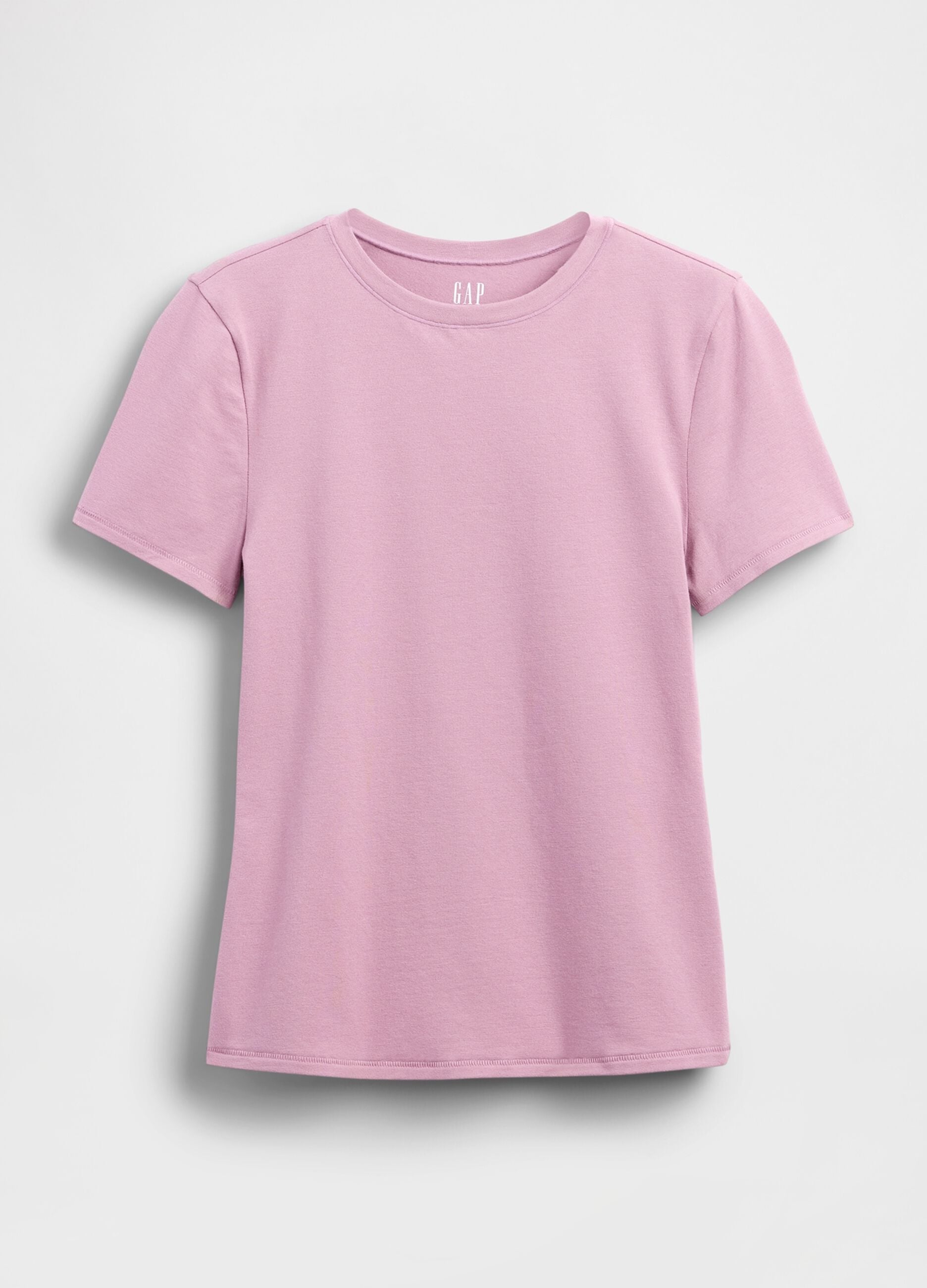 Short-sleeve pink stretch T-shirt