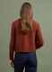 Red pure cotton cardigan with buttons, regular fit_3