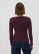 Purple pure cotton crew-neck T-shirt, regular fit_3
