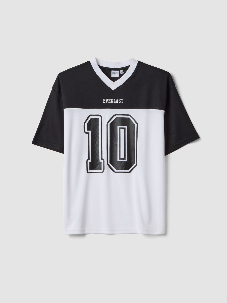 T-shirt nera a maniche corte con scollo a V per ragazzo relaxed fit_3