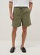 Green regular-fit pure cotton shorts_1