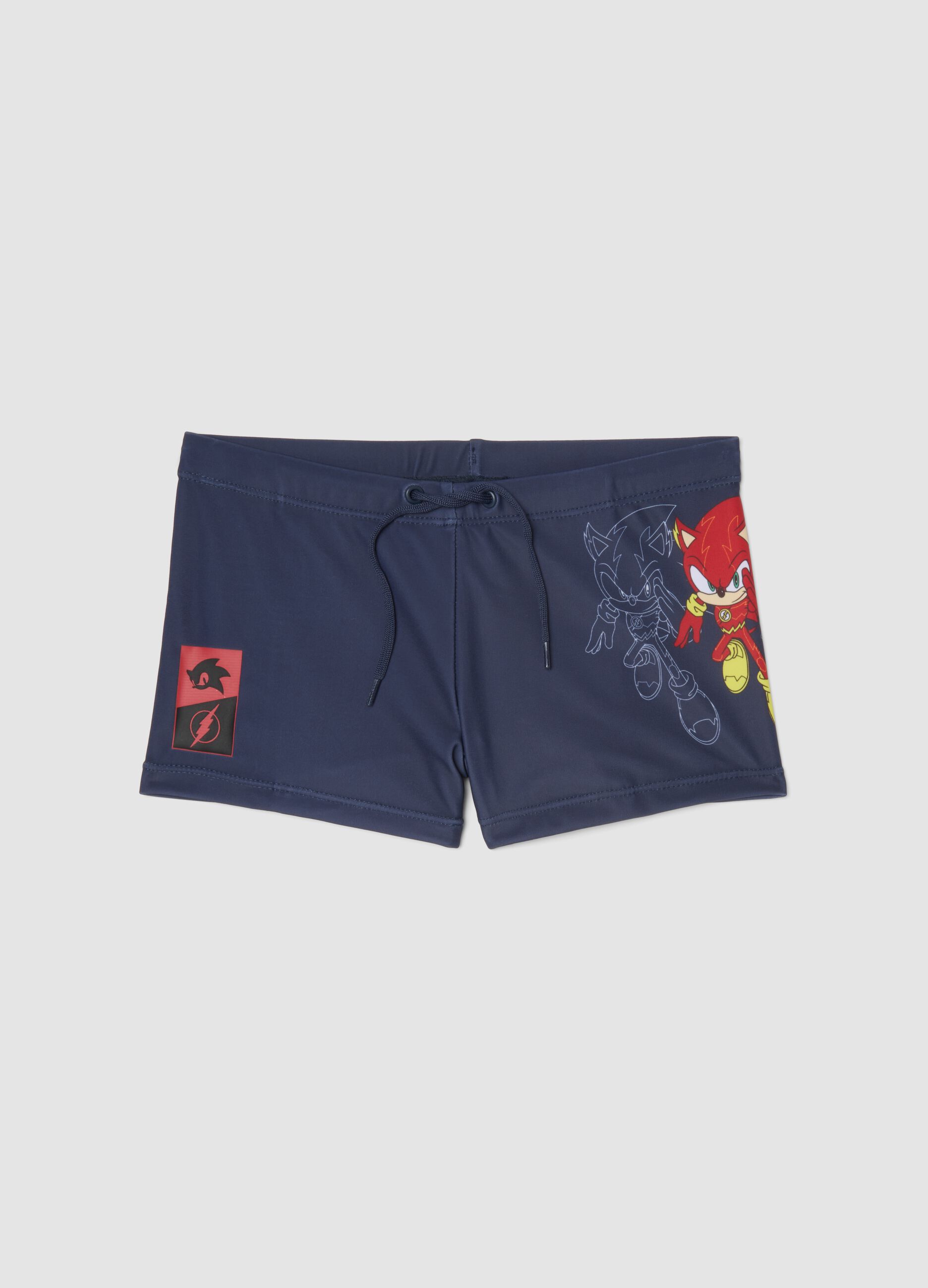 Blue stretch swim shorts