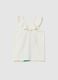 Girls' white cotton stretch top with Disney print_1
