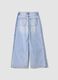 Light blue wide-leg jeans in pure cotton_6