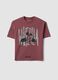 T-shirt viola a maniche corte in puro cotone_3