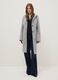Grey single-breasted regular fit coat with belt_0