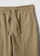Child's beige jogger trousers in cotton blend, regular fit with elastic_2