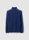 Navy full-zip cotton-blend hoodie with logo_6