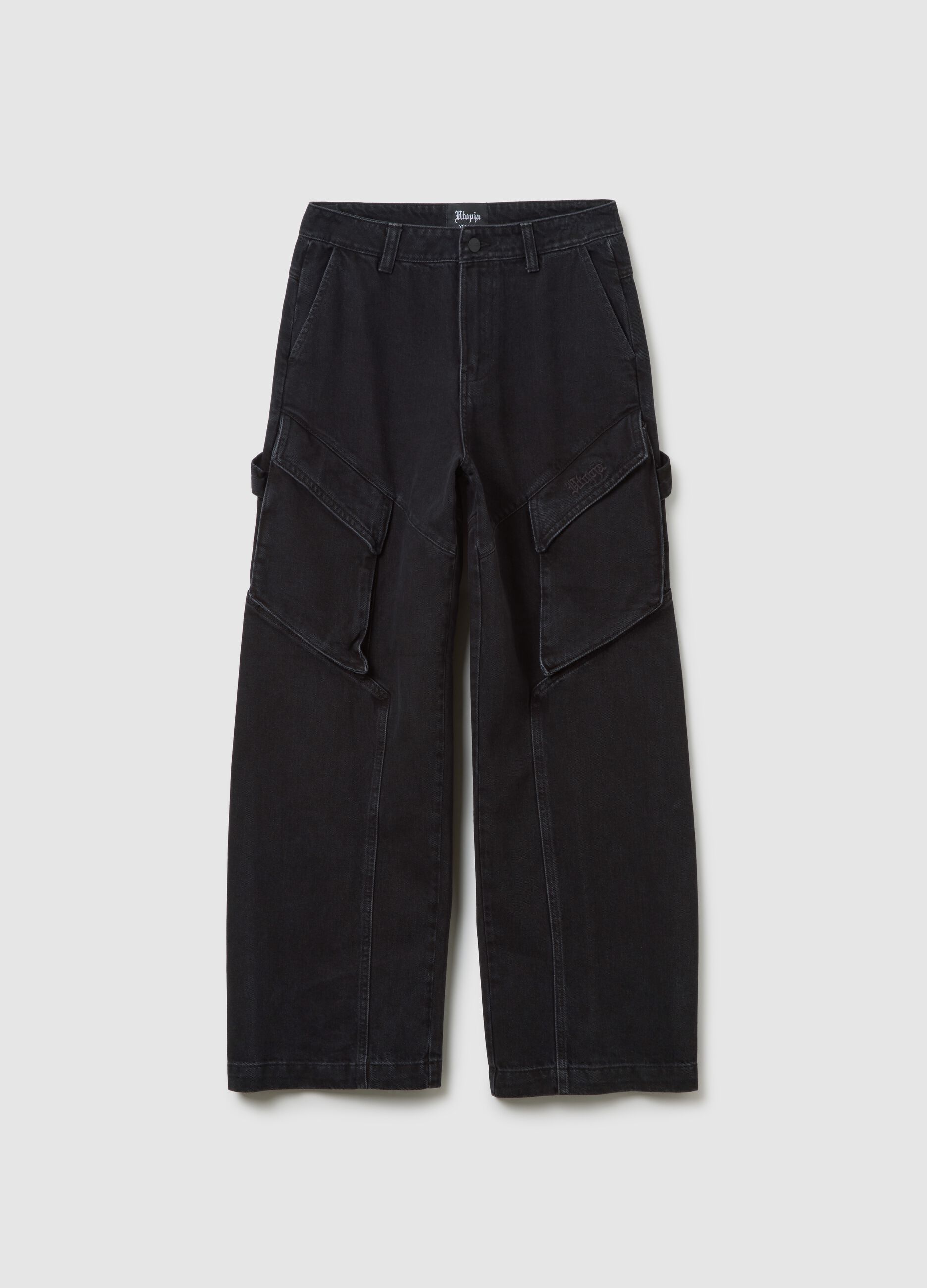 Vintage Black Cargo Denim