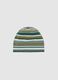 Striped multicolour stretch cotton hat for children_1