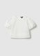 Girls' white pure cotton blouse regular fit with decorations_0