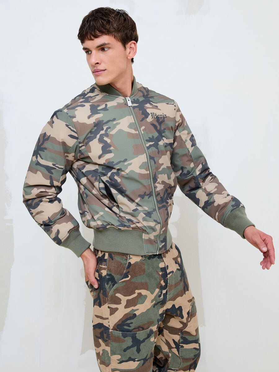Nylon Camo Bomber Jacket_0