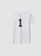 White short-sleeve cotton-blend boys&rsquo; T-shirt, relaxed fit_4