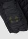 Black Ultralight padded hooded jacket with zip for boys_6
