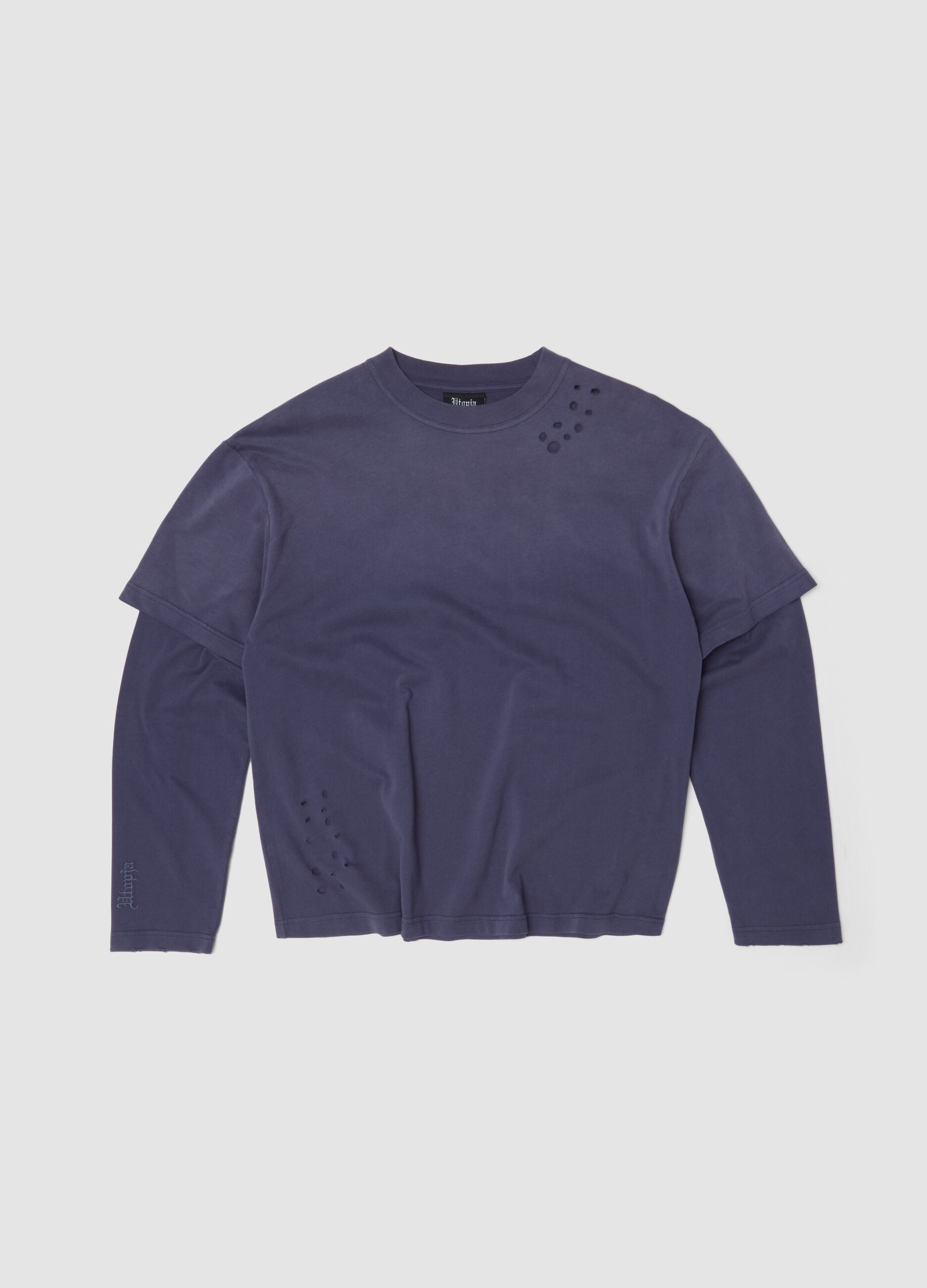 Double Long Sleeve Sunfaded Twilight