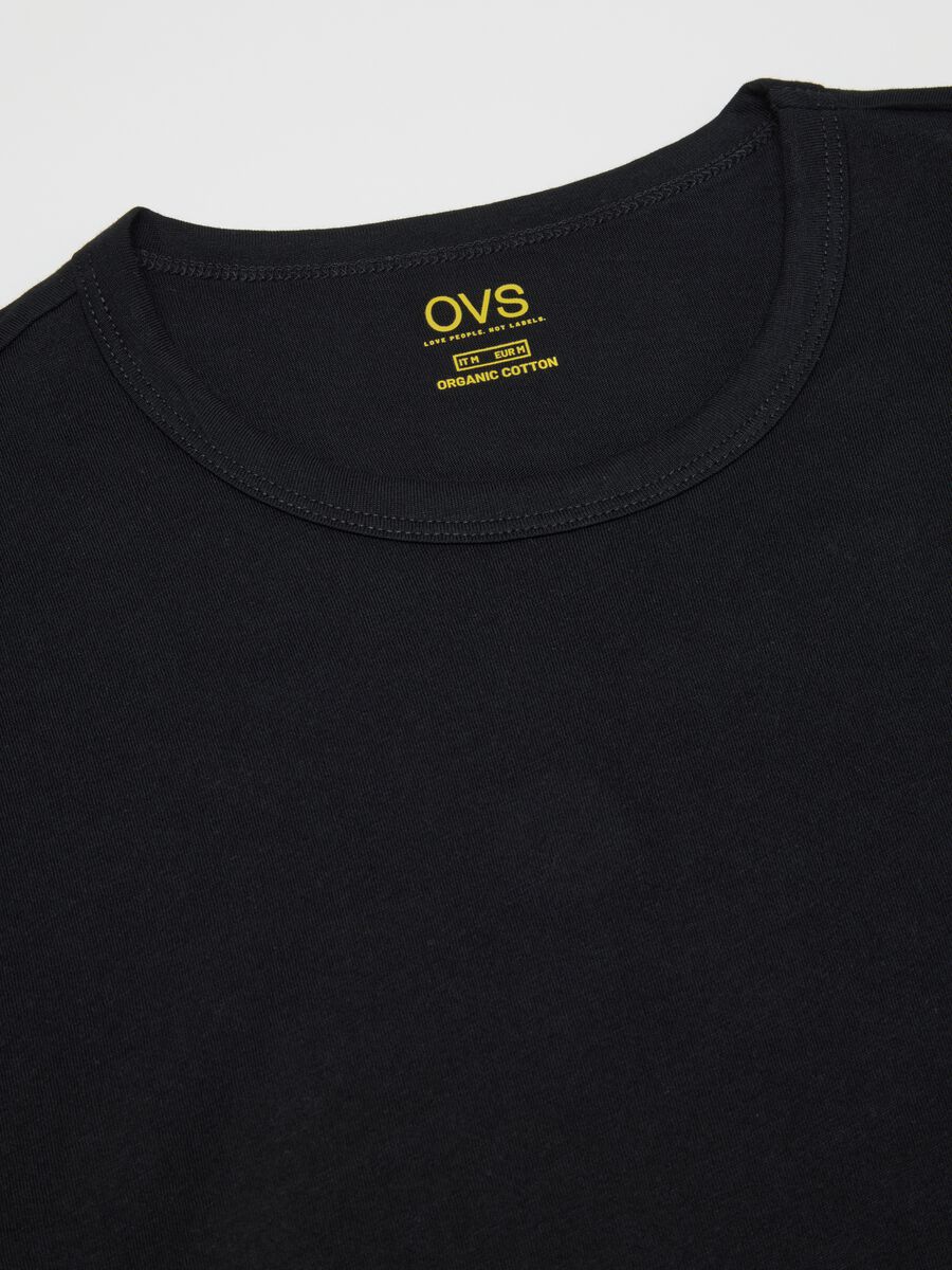 Men's pure cotton black regular fit t-shirt_5