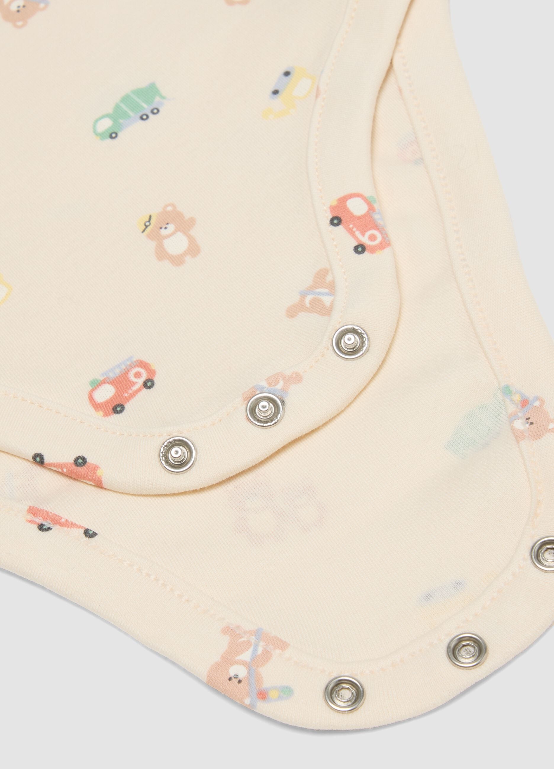 Pack of 3 Multicolour Short-Sleeve Organic Cotton Bodysuits for Babies