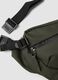 Green water-repellent bum bag with zipped pockets and adjustable belt_2