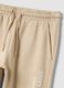 Beige pure cotton joggers with print for boys_5