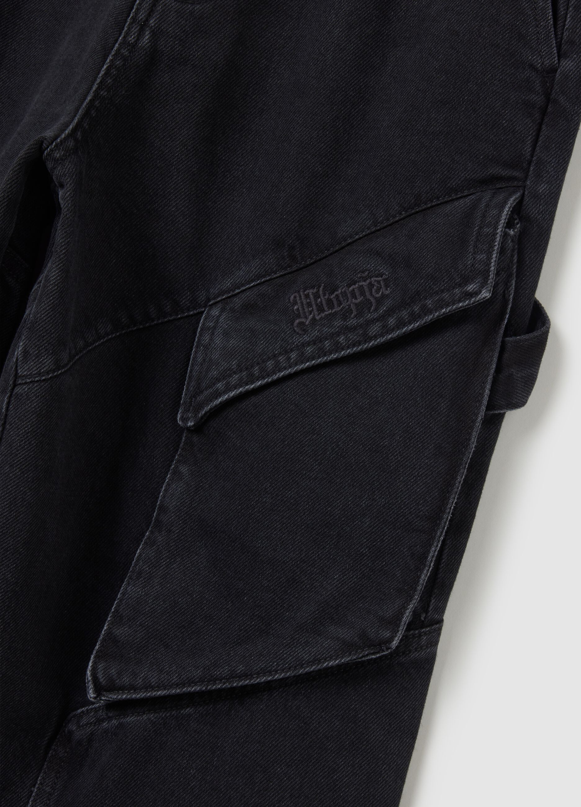 Vintage Black Cargo Denim