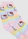Multicoloured cotton blend girl's regular fit socks pack with prints_1