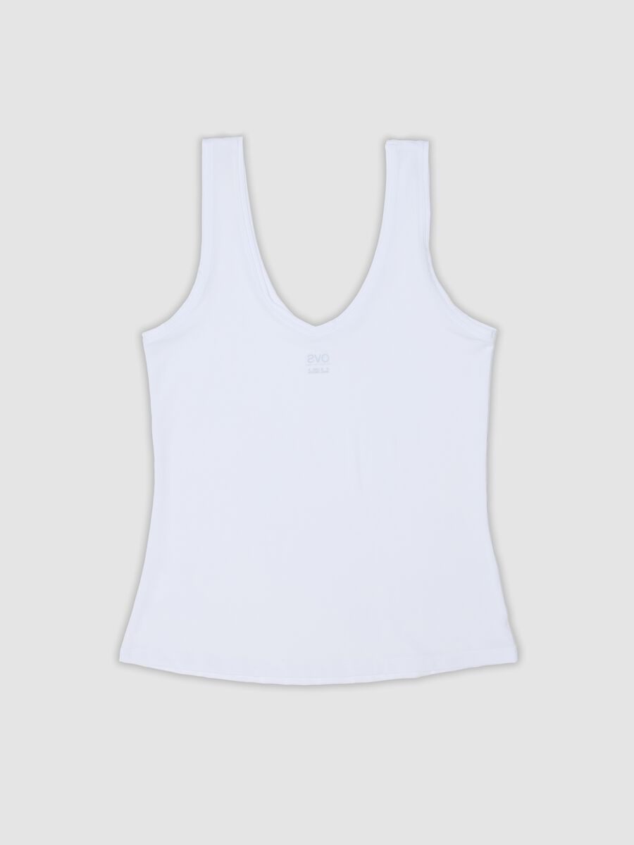 White stretch vest top, regular fit_6