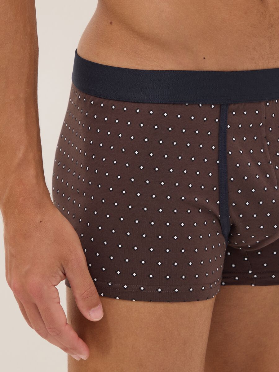 3-pack of brown stretch organic cotton polka-dot boxers_3