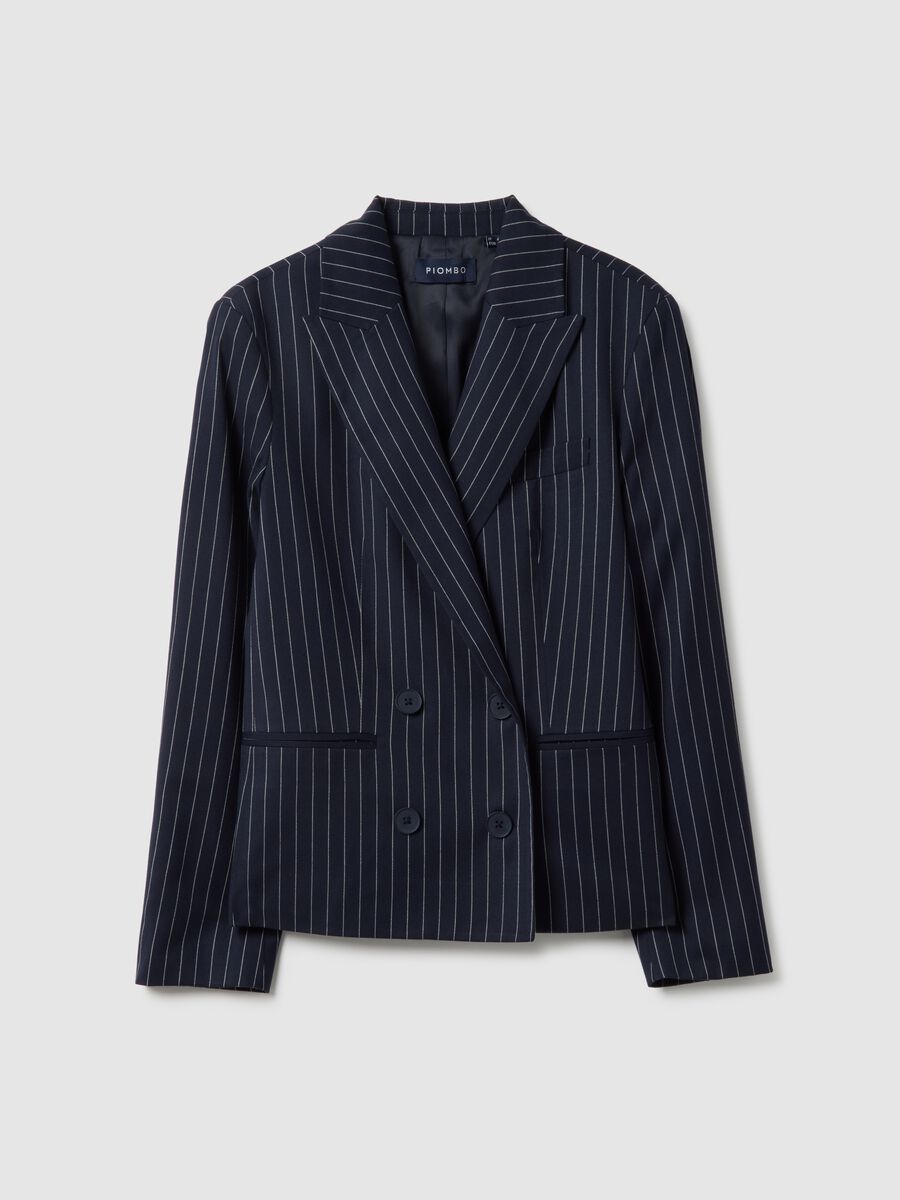 Regular fit multicolour striped blazer_4