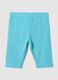 Light blue stretch cotton leggings for girls - skinny fit_0