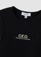 Black pure cotton crew-neck T-shirt with slogan_2