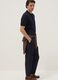 Blue cotton chino trousers with carrot fit_0