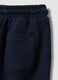 Blue jogger trousers in pure organic cotton with drawstring for baby boys_3