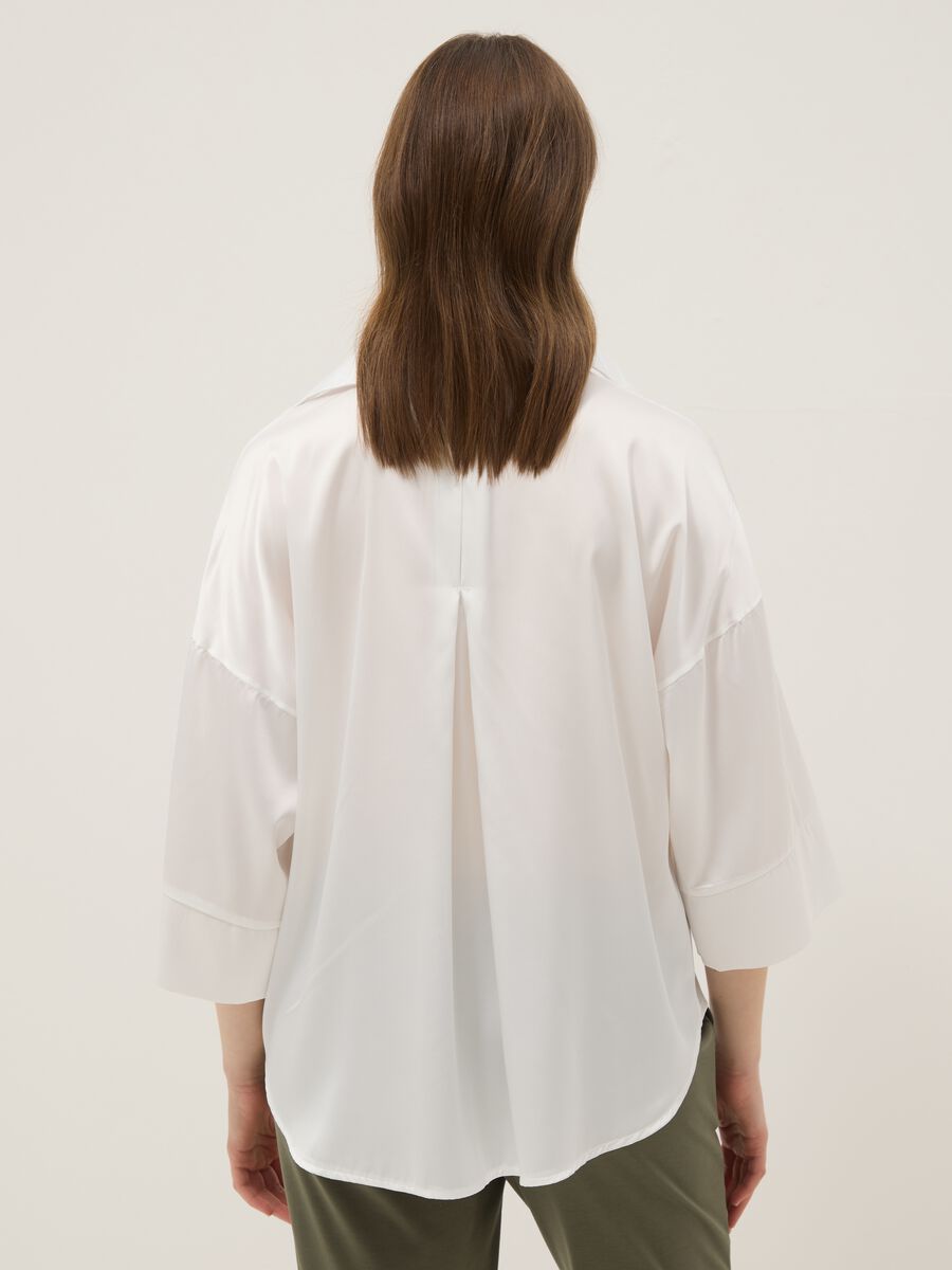 White Satin Blouse Regular Fit_2