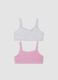 2-pack of multicolour organic stretch cotton bralettes for girls_1