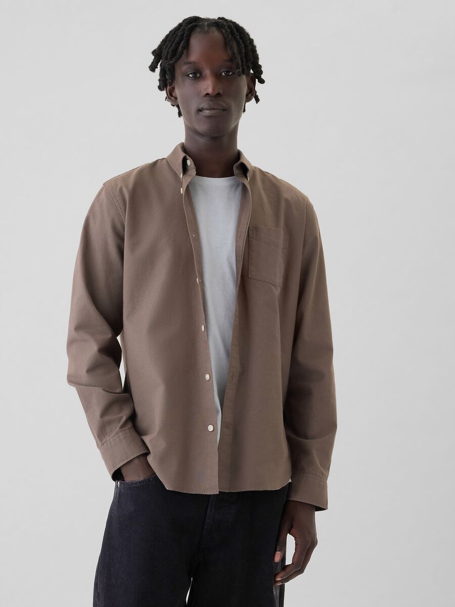 Regular-fit shirt in Oxford cotton_1